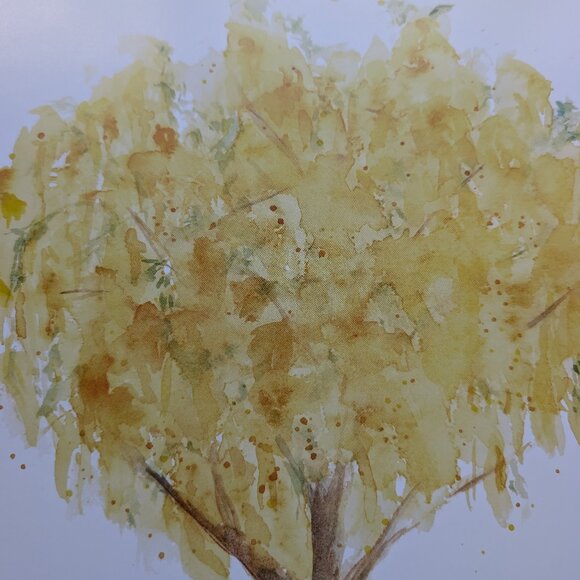Golden Watercolor Tree 2026 Calendar Poster: Home Office Decor - Picture 4 of 6